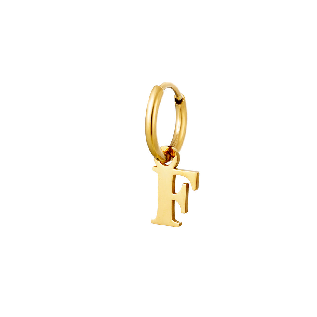 Buchstaben Ohrring Gold 18K vergoldet wasserfest Edelstahl