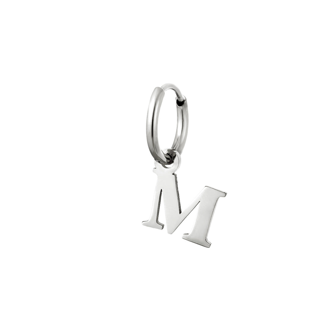 Ohrring mit Buchstabe Silber Edelstahl wasserfest