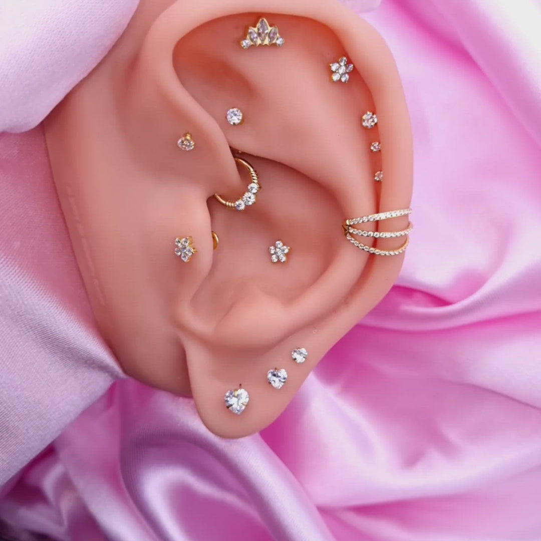 Bright Heart Earrings | 18K gold-plated