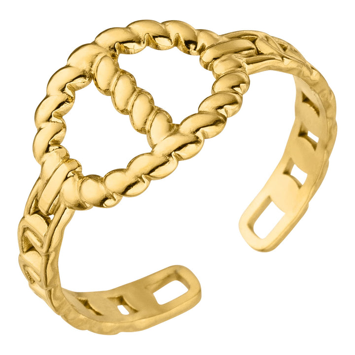 Verstellbarer Ring gold 18K vergoldet wasserfest Edelstahl