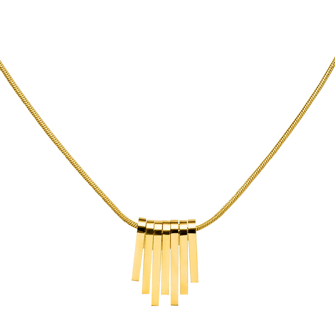 Kette mit hängenden Stäben gold wasserfest 18K vergoldet