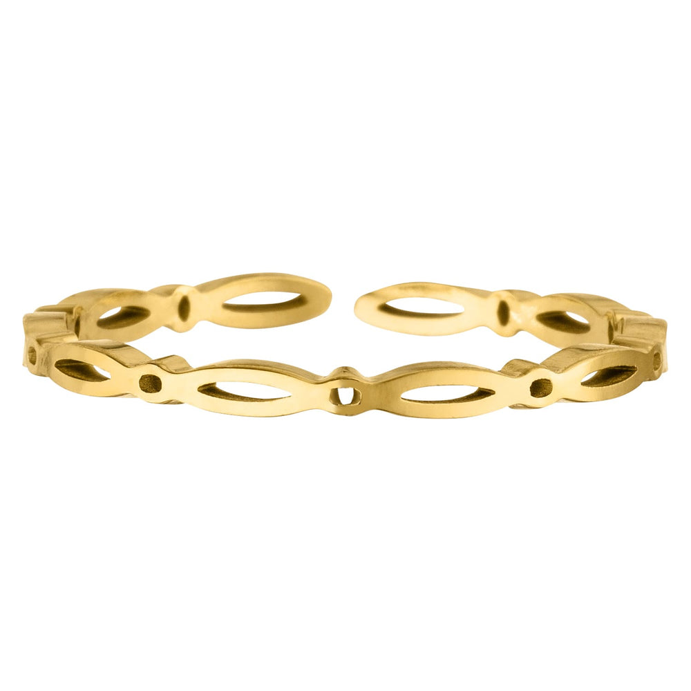 Dezenter Ring gold 18K vergoldet wasserfest dünn