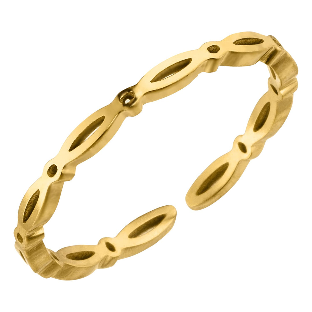 Wasserfester Ring gold 18K vergoldet dünn dezent