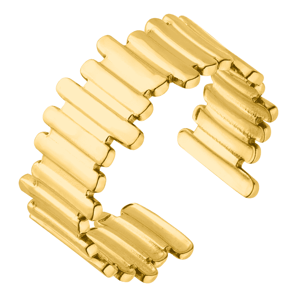 Größenverstellbarer Ring 14K vergoldet wasserfest Damen