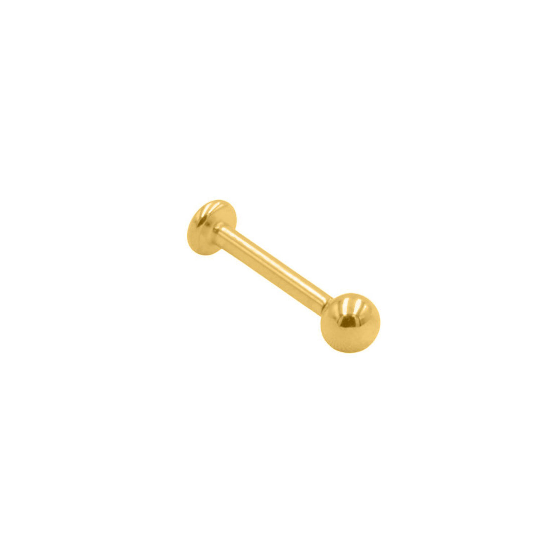 Kugel Piercing Titan gold 18K vergoldet Kügelchen antiallergisch