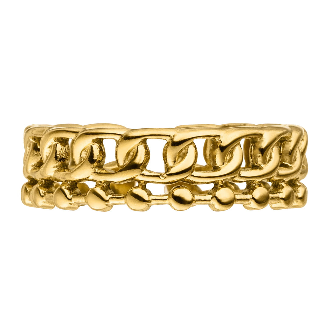 Wasserfester Edelstahl Ring gold 18K vergoldet Gourmet