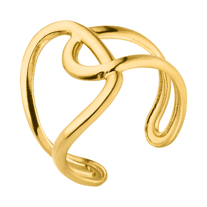 Verstellbarer Ring wasserfest 18K vergoldet