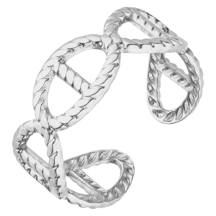 Verstellbarer Ring Silber wasserfest für Frauen