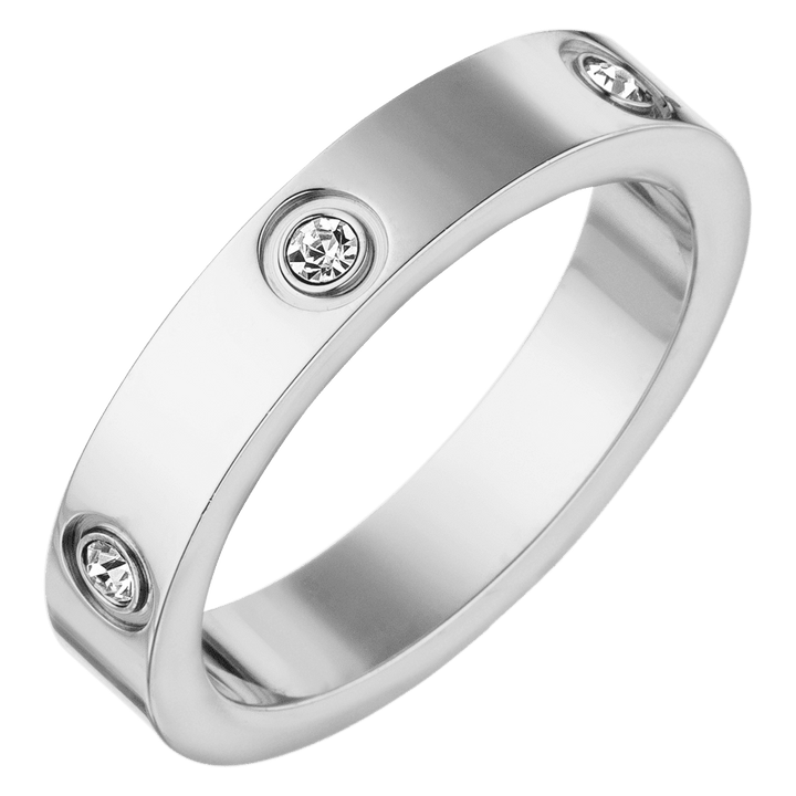 Zirkonia Ring Silber wasserfest Fingerring Damen
