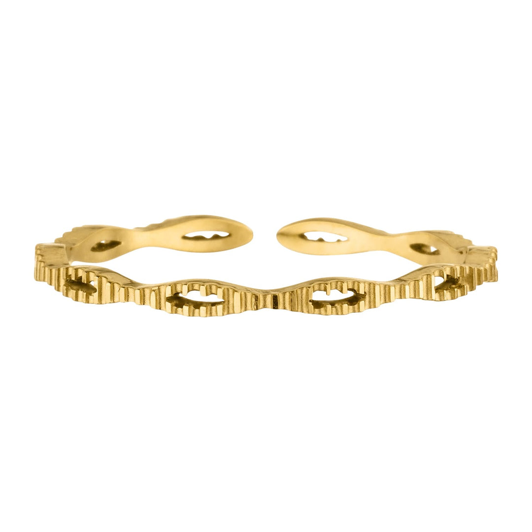Dünner Ring für Damen 18K vergoldet wasserfest