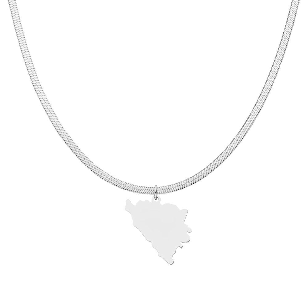 Nations Kette | Edelstahl Silber | Snake Skin
