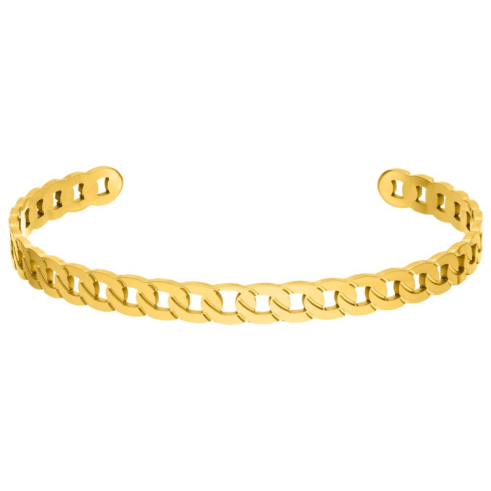 Verstellbarer Armreif 18K vergoldet Damen Edelstahl