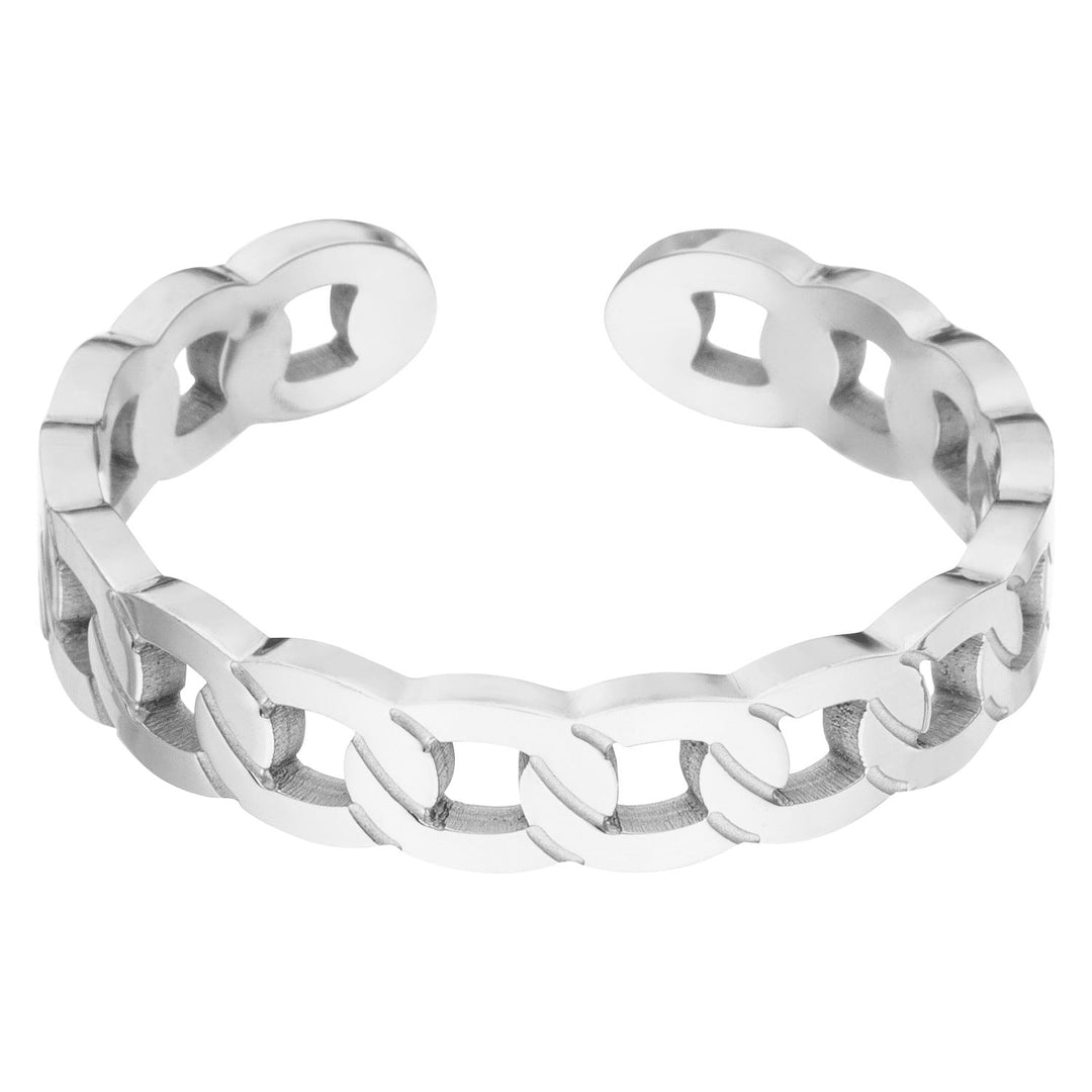 Chain Figaro Ring silber wasserfest Edelstahl dezent