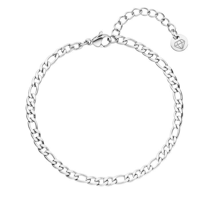 Armband Figaro Silber Edelstahl wasserfest dezent klassisch