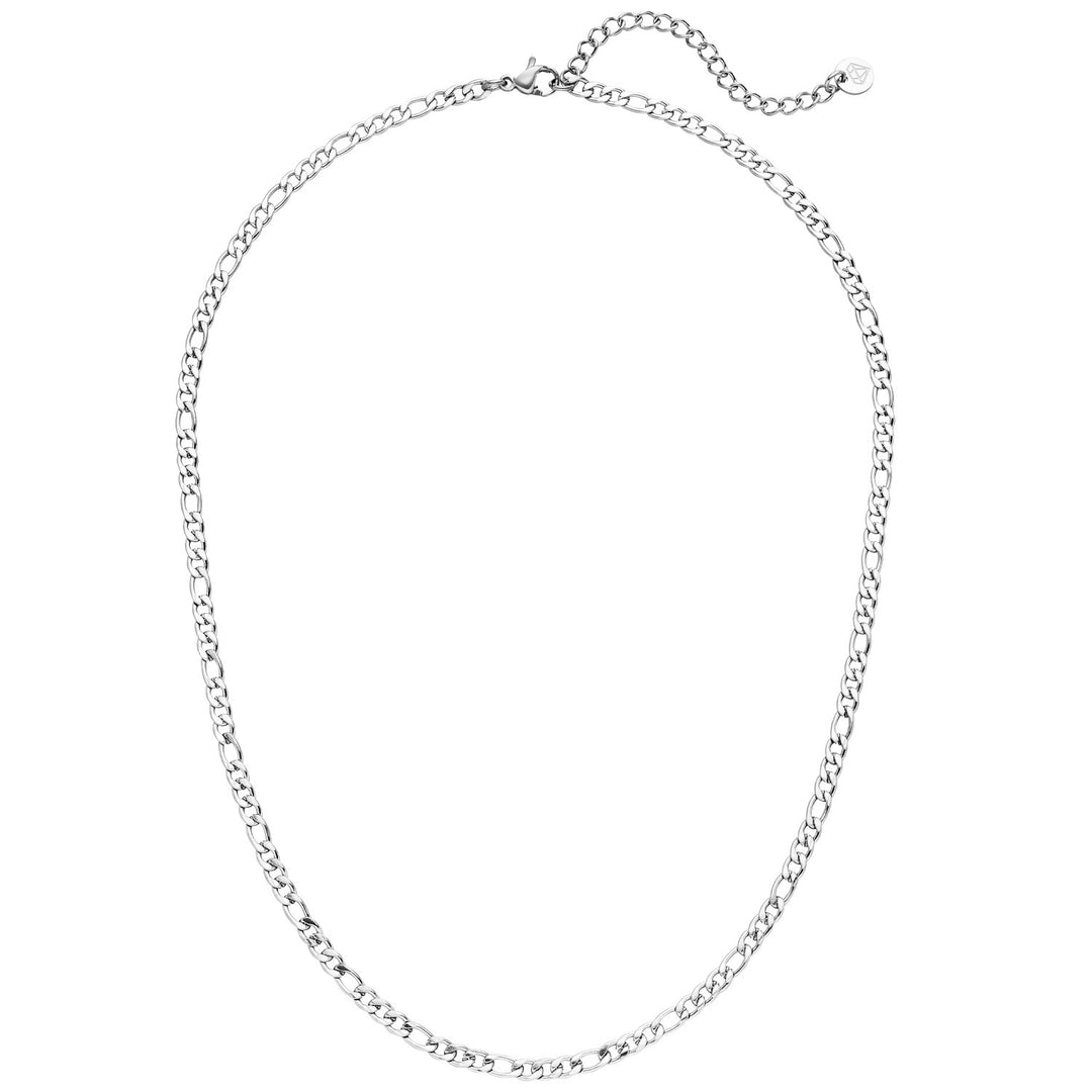 Halskette Figaro Silber Edelstahl wasserfest klassisch
