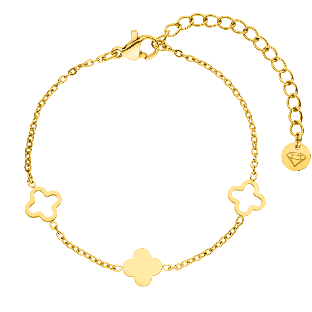 Kleeblatt Armband 18K vergoldet wasserfest Louis