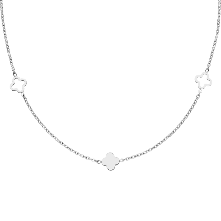 Kleeblatt Halskette mit Kleeblättchen Silber wasserfest