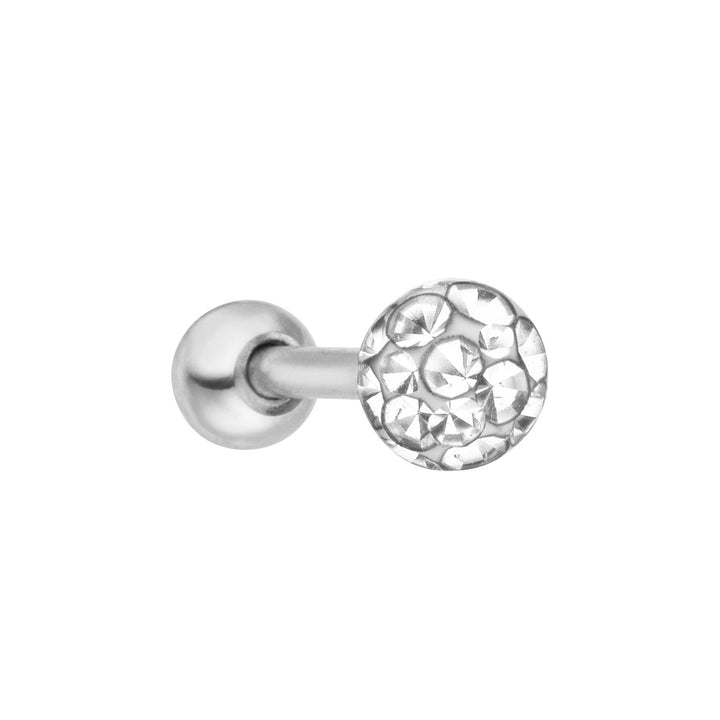 Zirkonia Ball Piercing Silber 3mm Edelstahl Chirurgenstahl