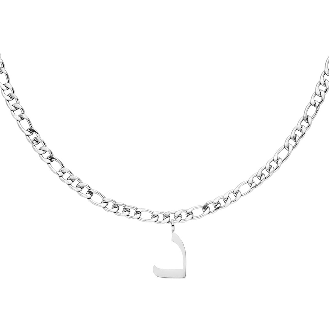 Arabische Halskette mit Buchstabe D Silber wasserfest
