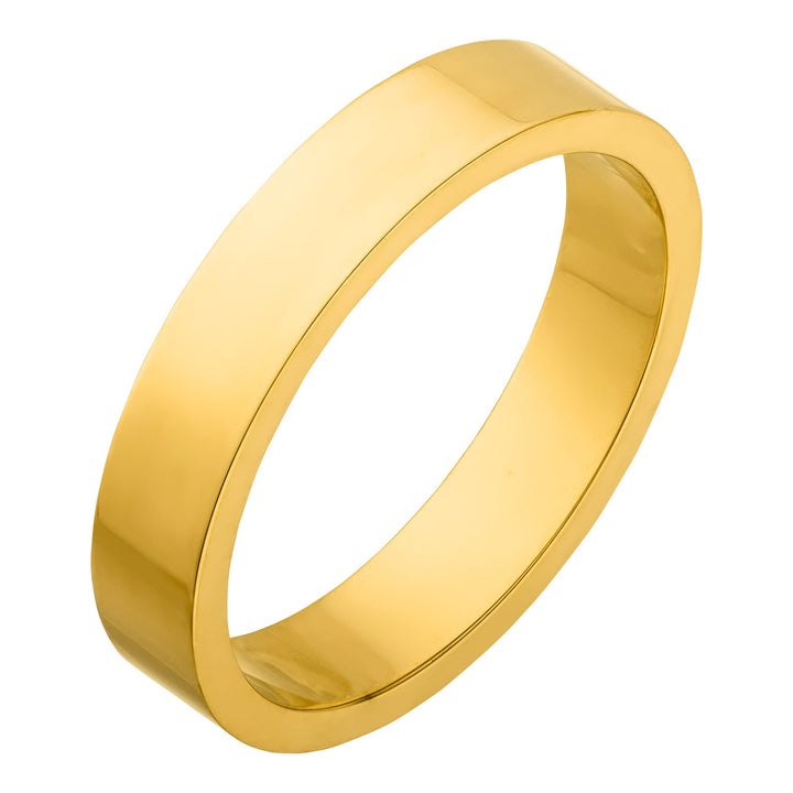 Dezenter Ring 18K vergoldet schlicht wasserfest gravierbar