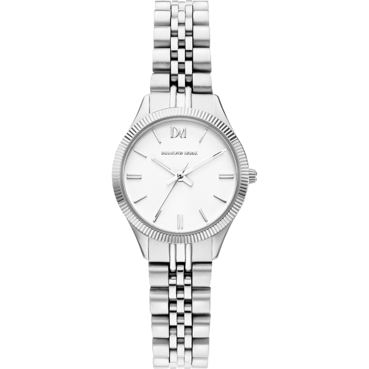 Damen Uhr Silber Edelstahl 316L wasserfest Saphirglas elegant