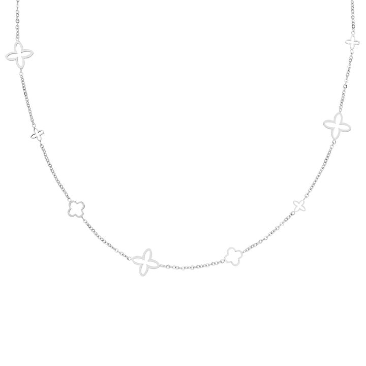 Kleeblatt Halskette Silber wasserfest Damen