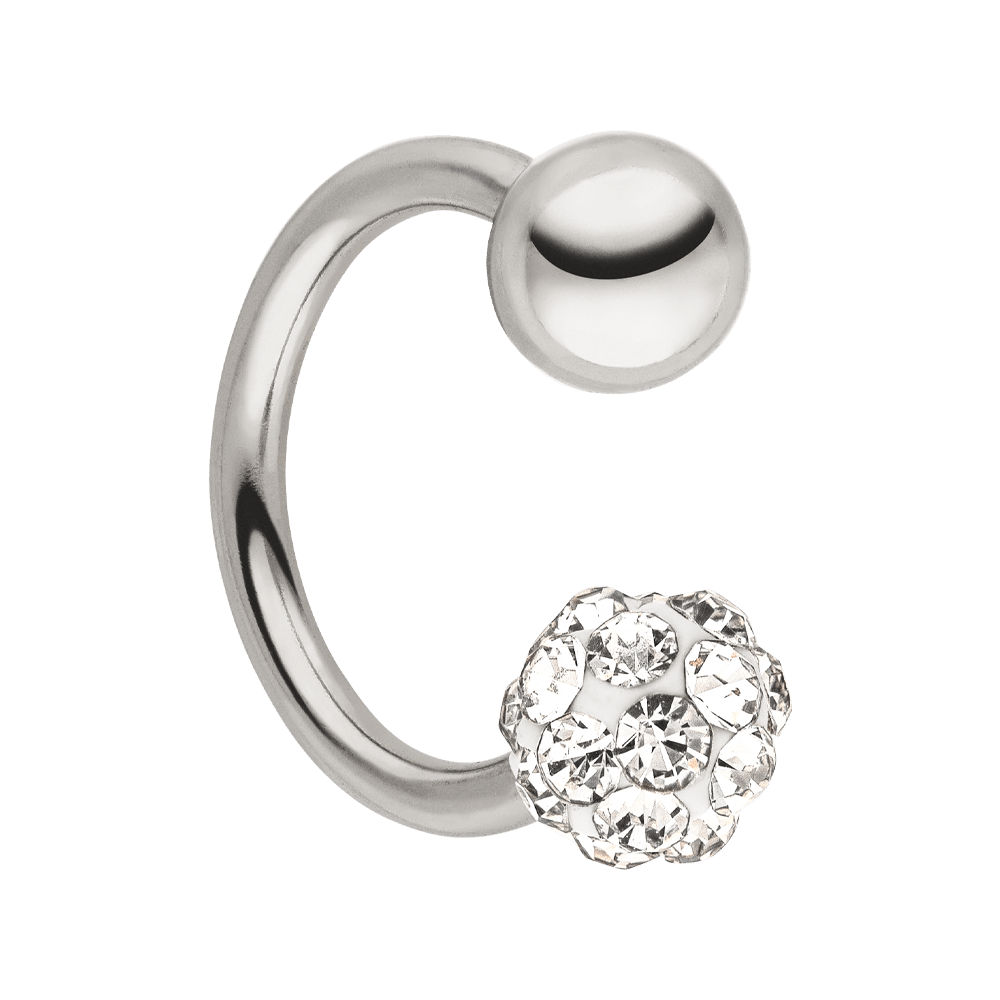 Hufeisen Piercing Silber wasserfest Chirurgenstahl