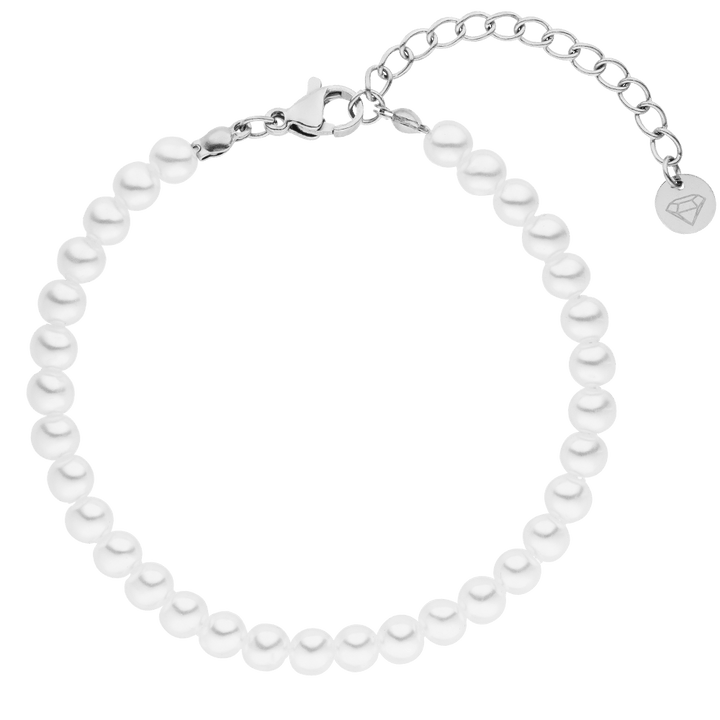 Perlenarmband Damen Silber wasserfest elegant