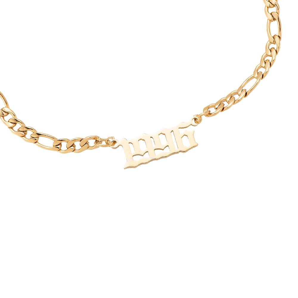 Jahrgang Armband gold 1996 wasserfest Chirurgenstahl Jahreszahl