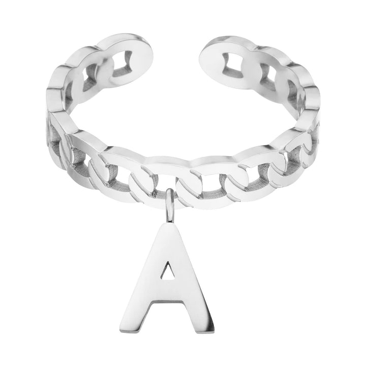 Buchstaben Ring 18K vergoldet personalisiert