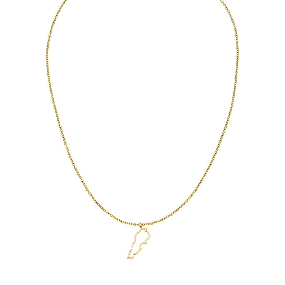 Libanon Kettenanhänger gold libanesische Halskette 14K vergoldet wasserfest