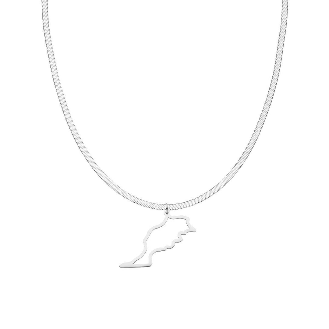 Marokko Sleek Kette silber Landumriss Halskette