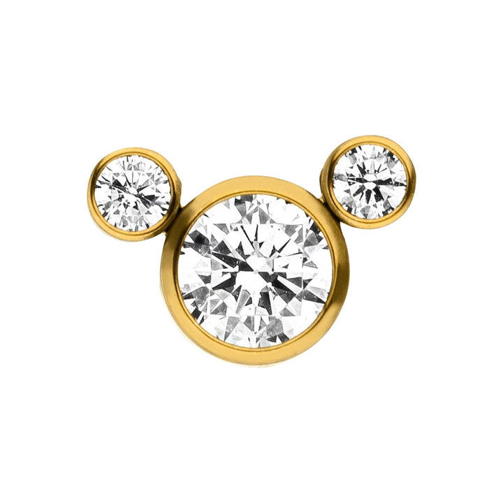 Mickey Mouse Piercing gold Titan Labret