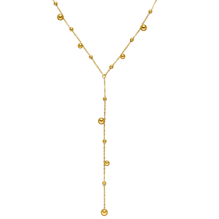 Kügelchen Halskette gold wasserfest 18K vergoldet