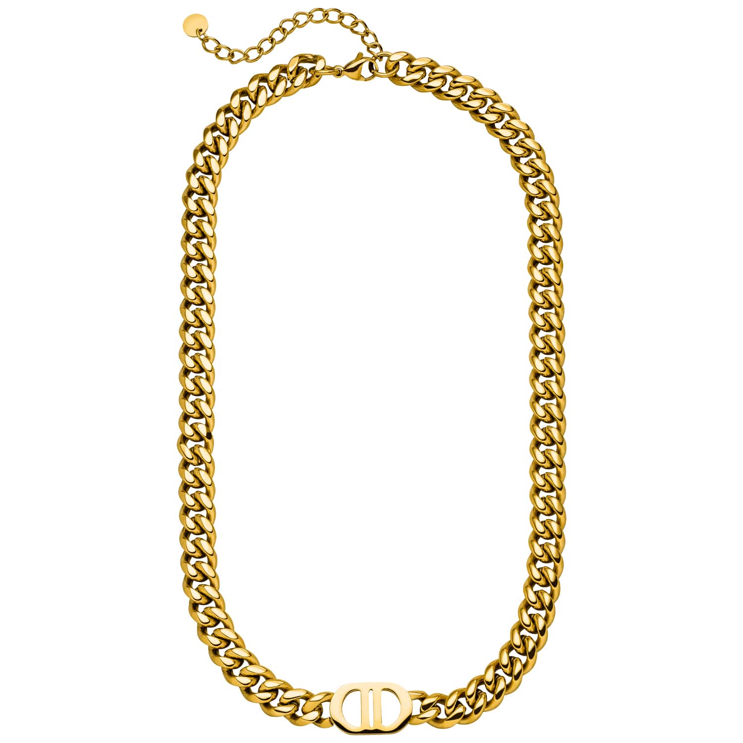Chunky Gourmet Kette 18K vergoldet wasserfest Edelstahl
