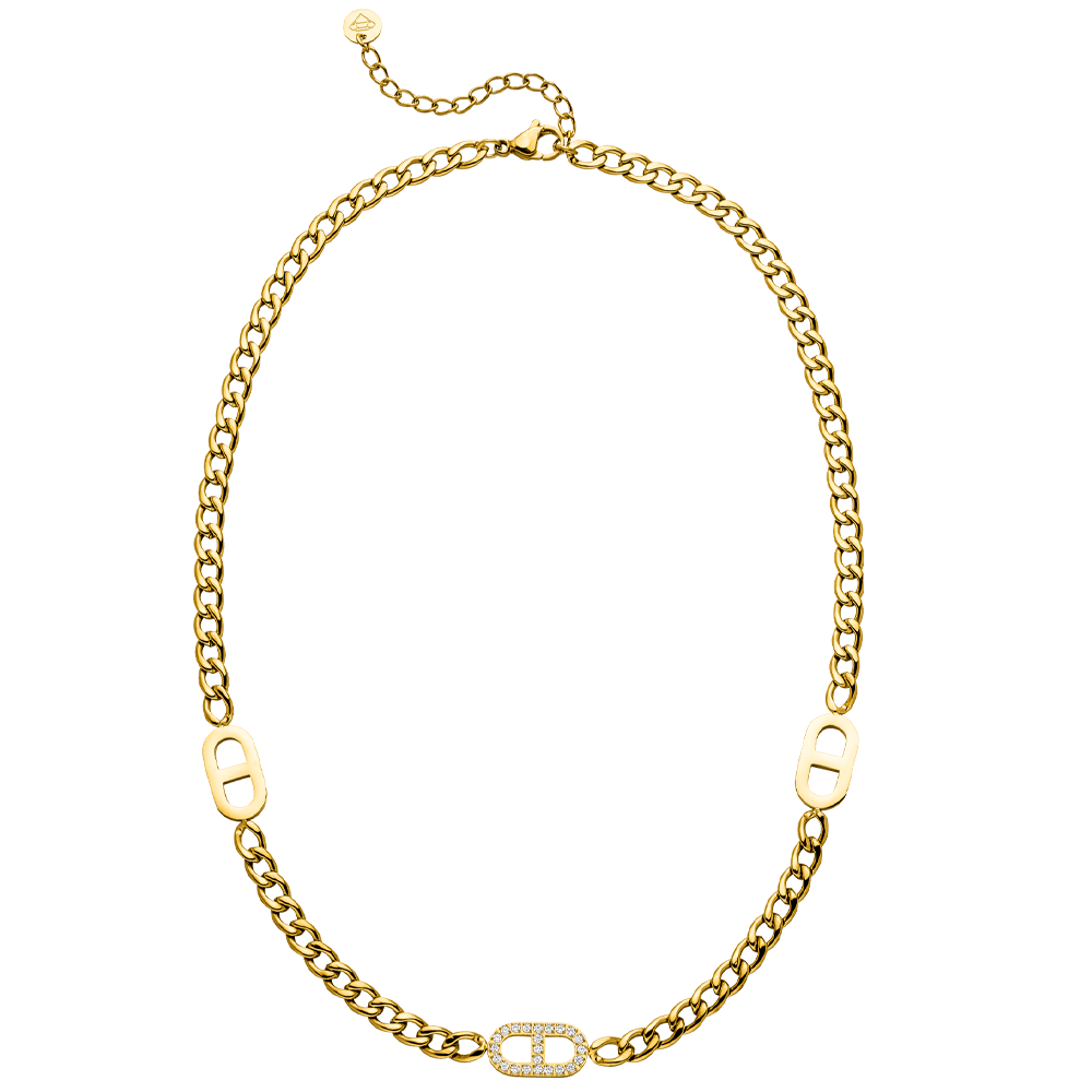 Damen Halskette 18K vergoldet wasserfest elegant