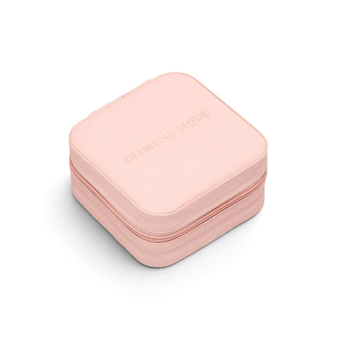 Schmuck Reisebox Aufbewahrung für Ohrringe, Ketten und Armbänder rosa