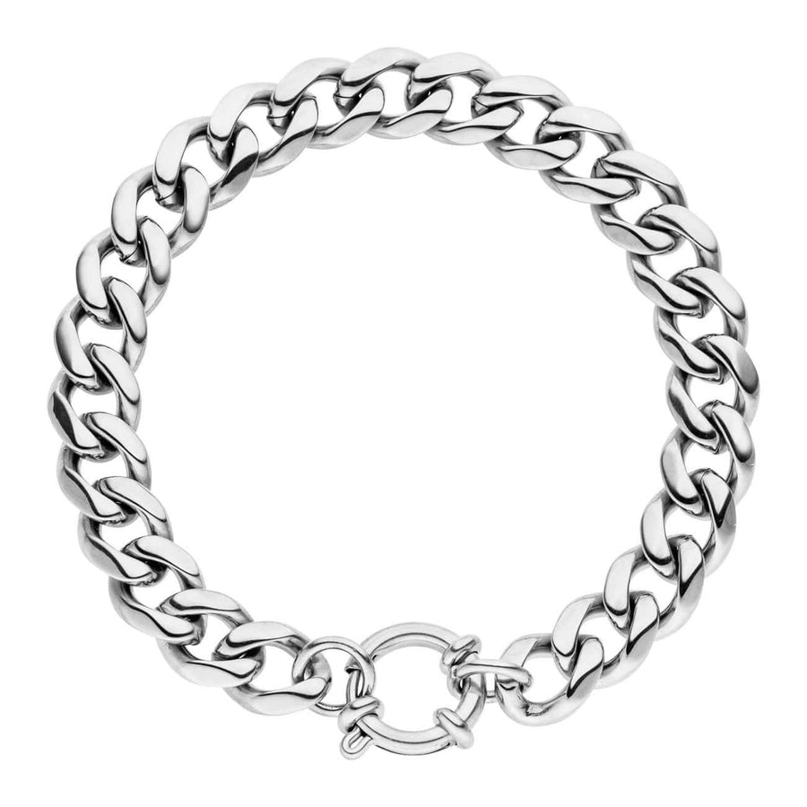 Gourmet Armband Silber Panzerarmband wasserfest Chirurgenstahl Damen
