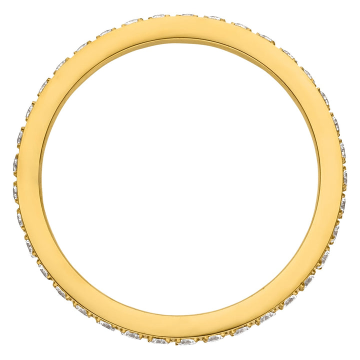 Zirkonia Ring von der Seite 18K vergoldet wasserfest