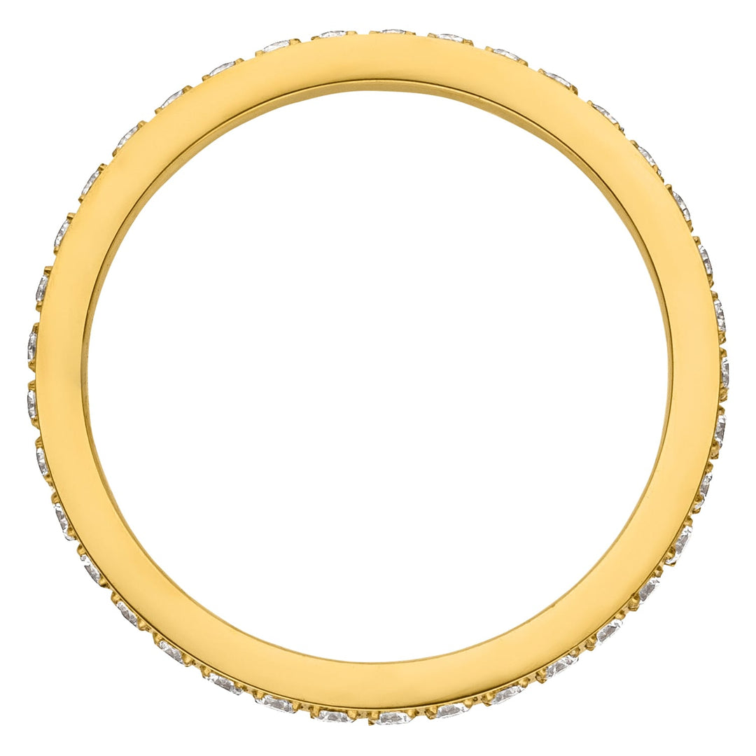 Zirkonia Ring von der Seite 18K vergoldet wasserfest