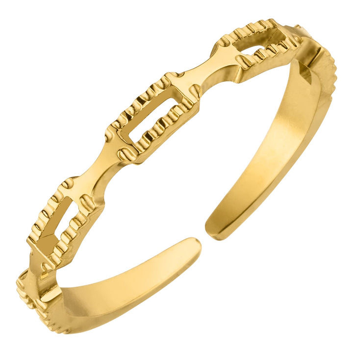 Größenverstellbarer Ring gold 18K vergoldet wasserfest dünn dezent