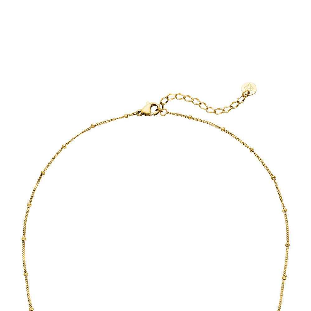 schlichte Kette für Damen 18K vergoldet wasserfest