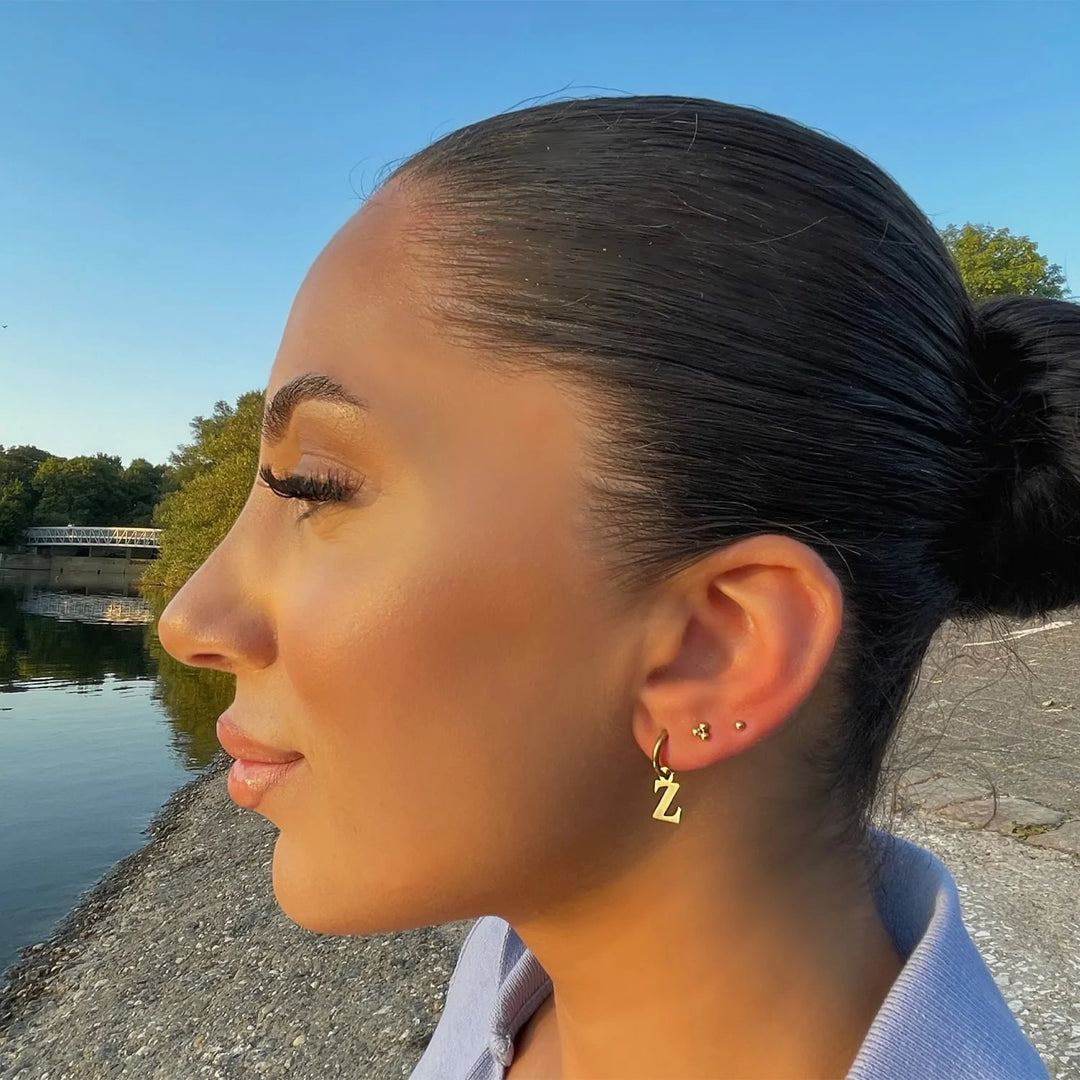 Kügelchen Ohrstecker wasserfest 18K vergoldet Damen