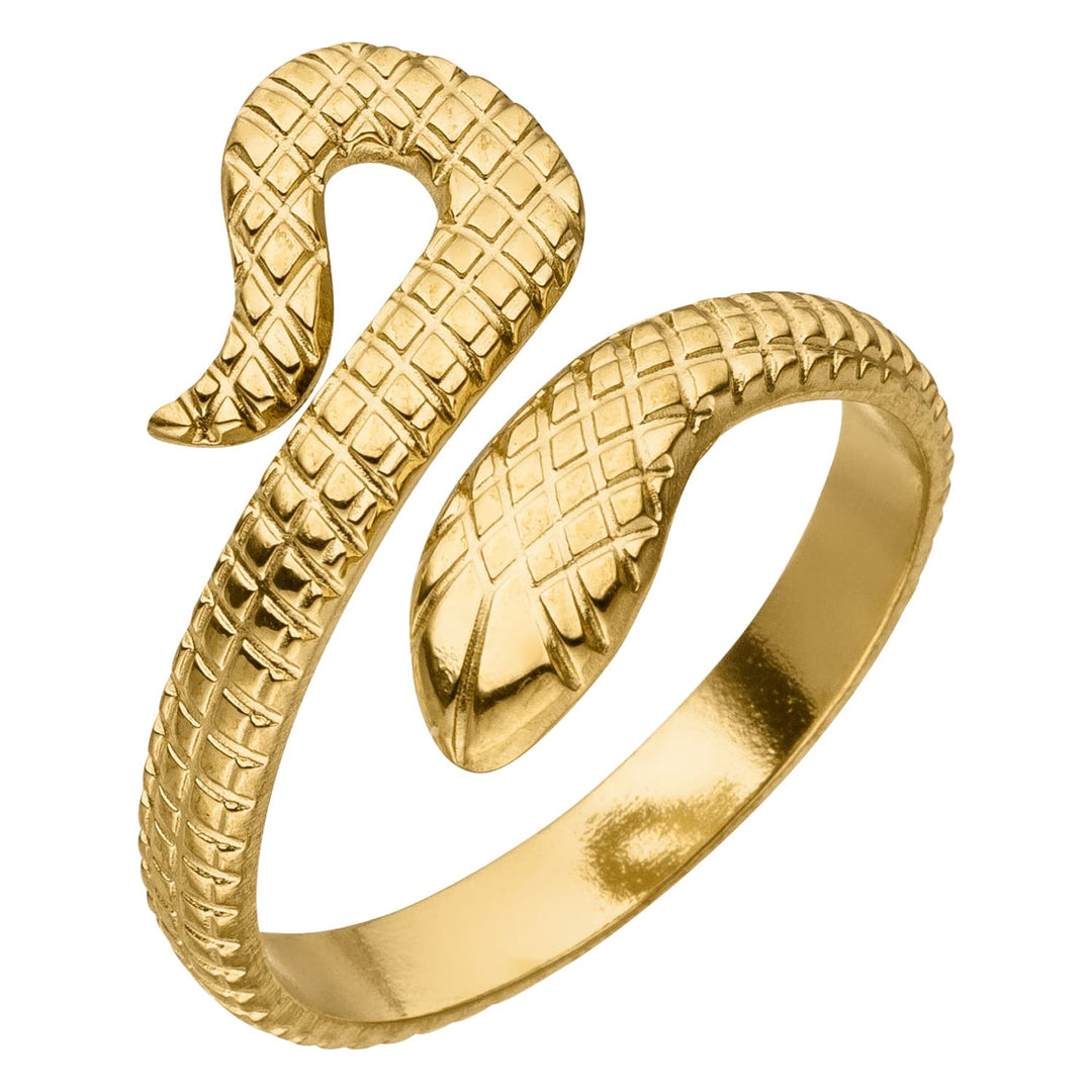 Schlangen Ring gold 14K vergoldet wasserfest Edelstahl