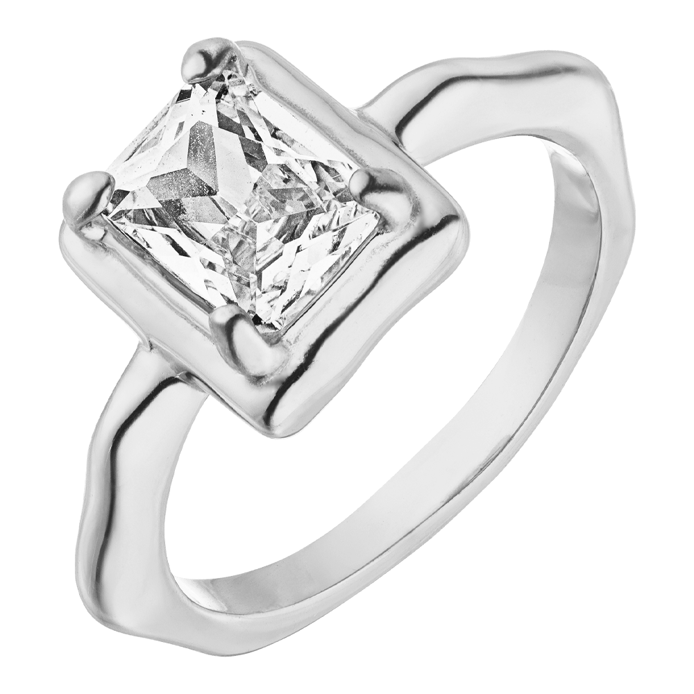 Damen Ring mit einem Stein Silber wasserfest
