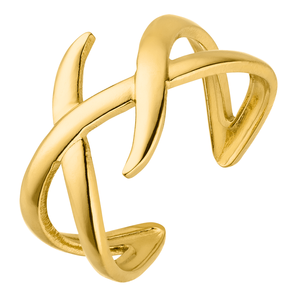Verstellbarer Ring 14K vergoldet wasserfest größenverstellbar