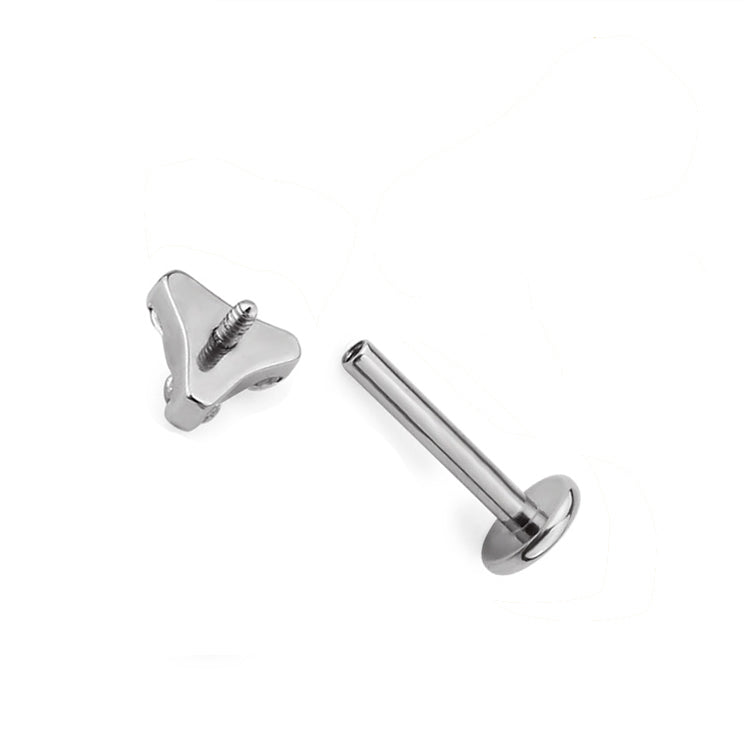 Silbernes Piercing aus Titan mit Gewinde
