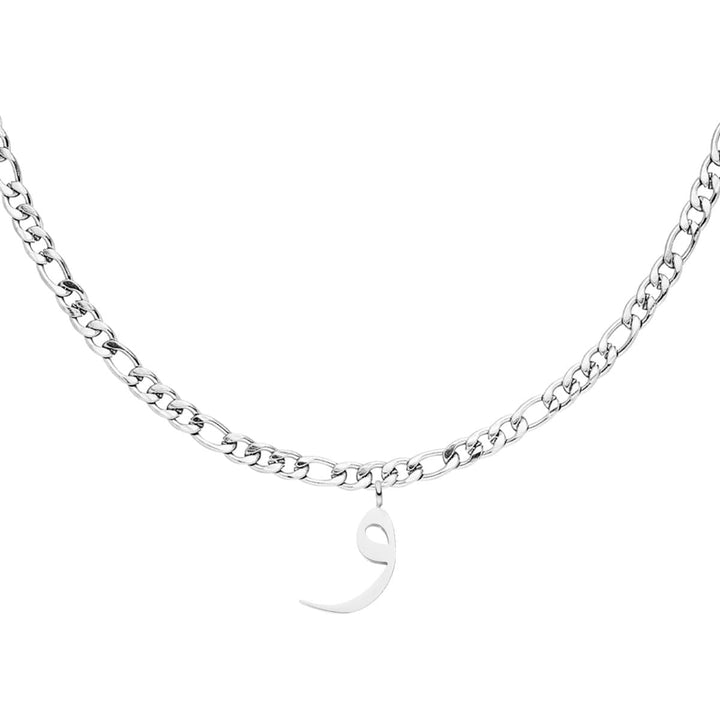 Arabische Halskette mit Wunsch Buchstabe Silber Damen