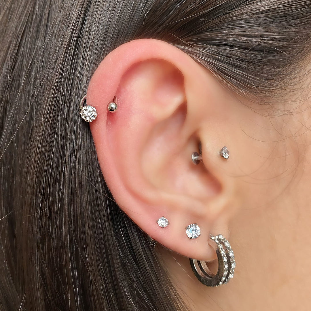 wasserfeste Piercings Silber Chirurgenstahl