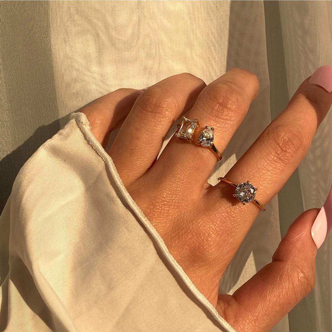 Elegante Ringe für Damen wasserfest 18K vergoldet